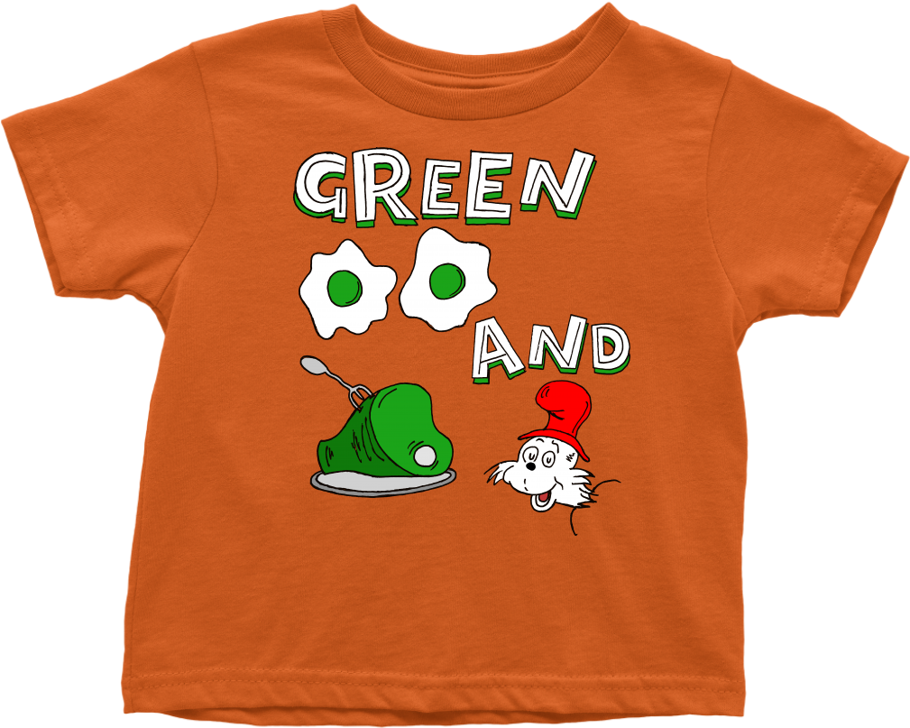 Dr Seuss Toddler Shirt Green Eggs And Ham - T-shirt Clipart (1024x1024), Png Download