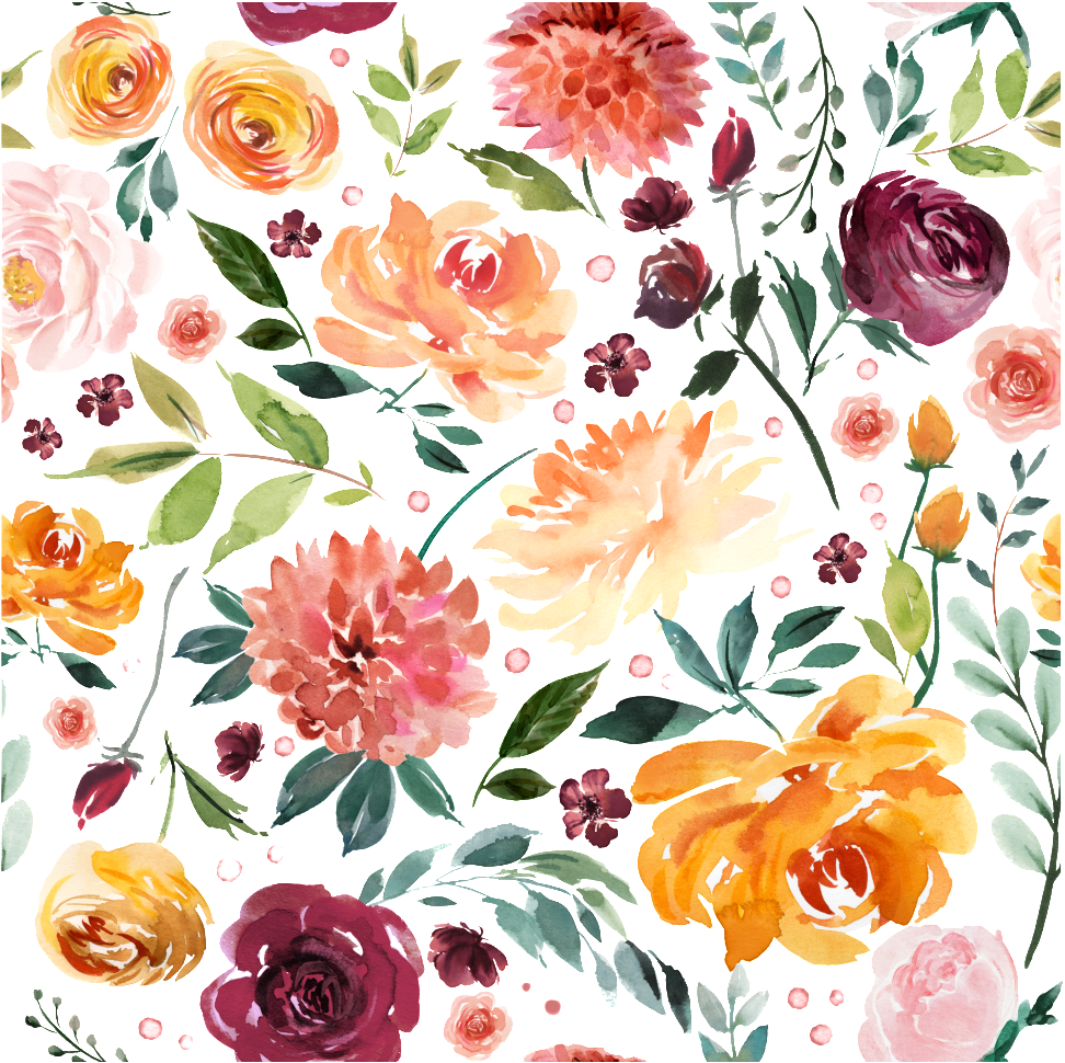 Colorful Color Flowers Transparent - Watercolor Painting Clipart (972x970), Png Download