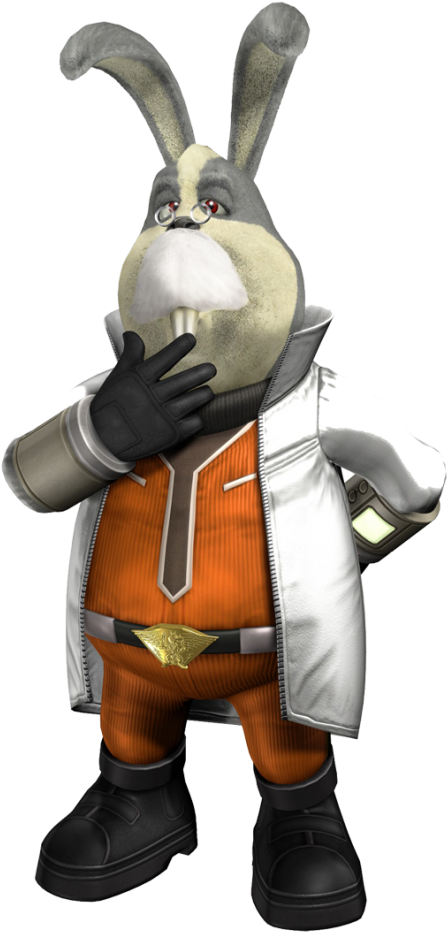 Star Fox Characters Rabbit , Png Download - Peppy Hare Star Fox Assault Clipart (447x932), Png Download