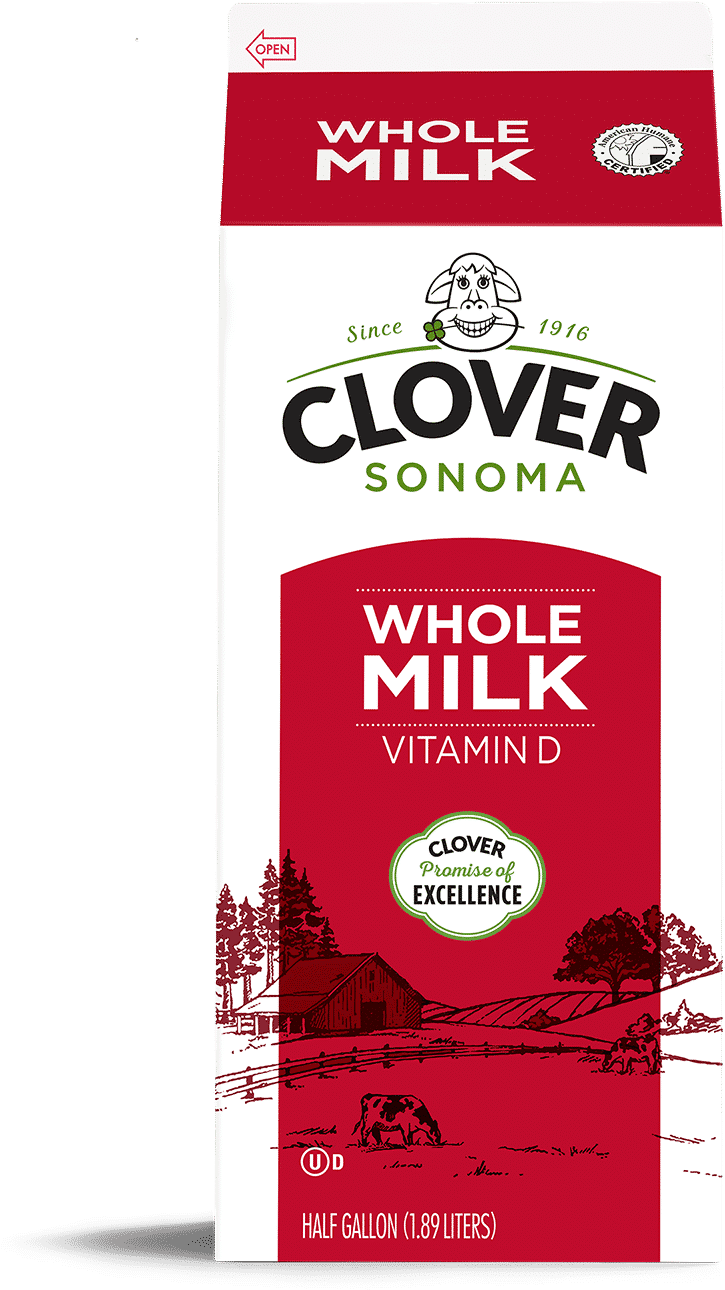 Whole Milk - Clover Whole Milk Clipart (1068x1602), Png Download