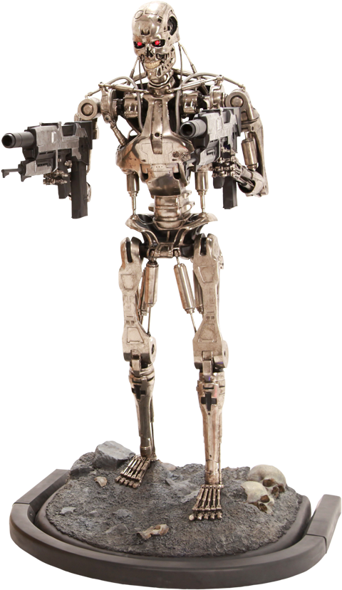 From The Sci Fi Classic ´terminator - Sideshow Terminator Life Size Statue Clipart (480x829), Png Download