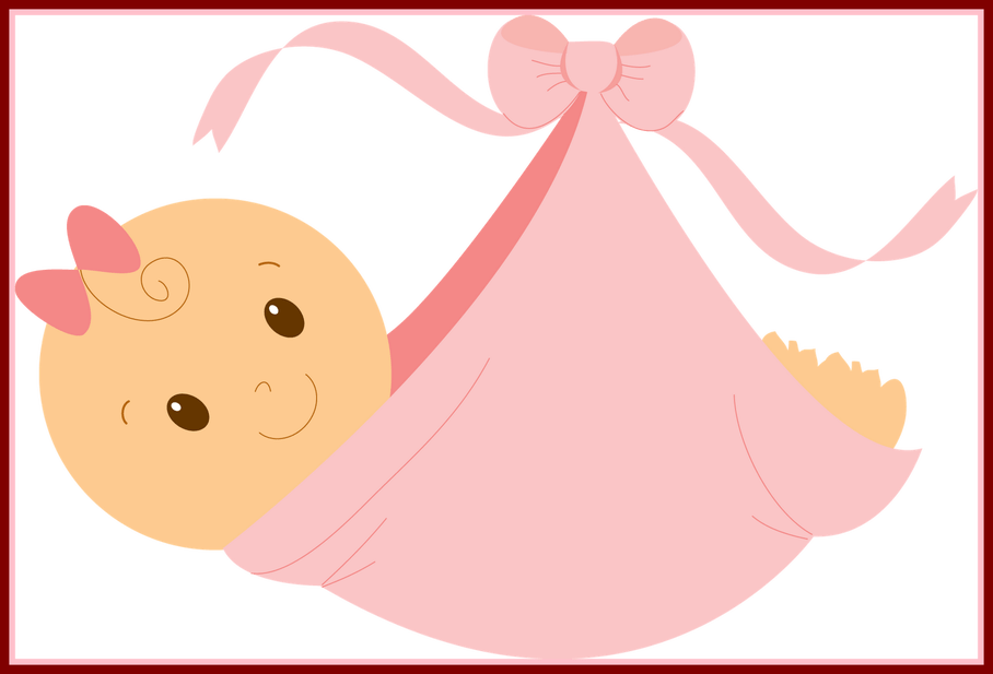 Png Black And White Library Astonishing Baby Girl Clip - Transparent Baby Clipart Png (908x617), Png Download