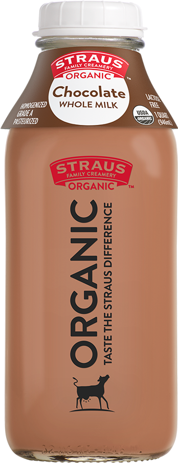Chocolate Milk Png - Straus Family Creamery Clipart (348x901), Png Download
