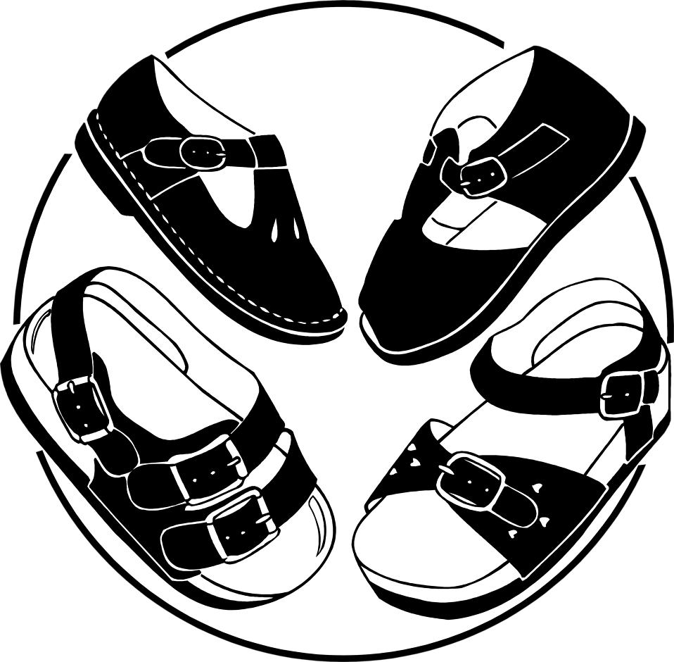 Baby Shoes Clipart Black And White Download - Girl Shoe For Kid Clipart - Png Download (958x940), Png Download