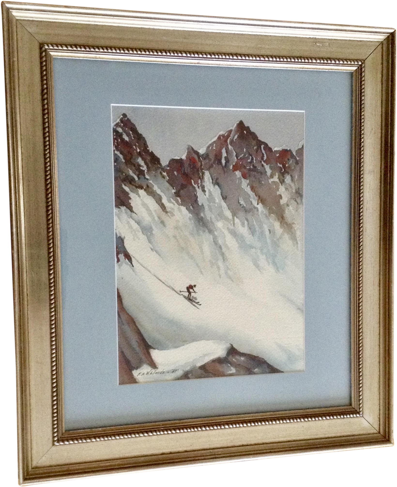 Whiteside, Downhill Extreme Skiing On Steep Colorado - Picture Frame Clipart (2010x2010), Png Download