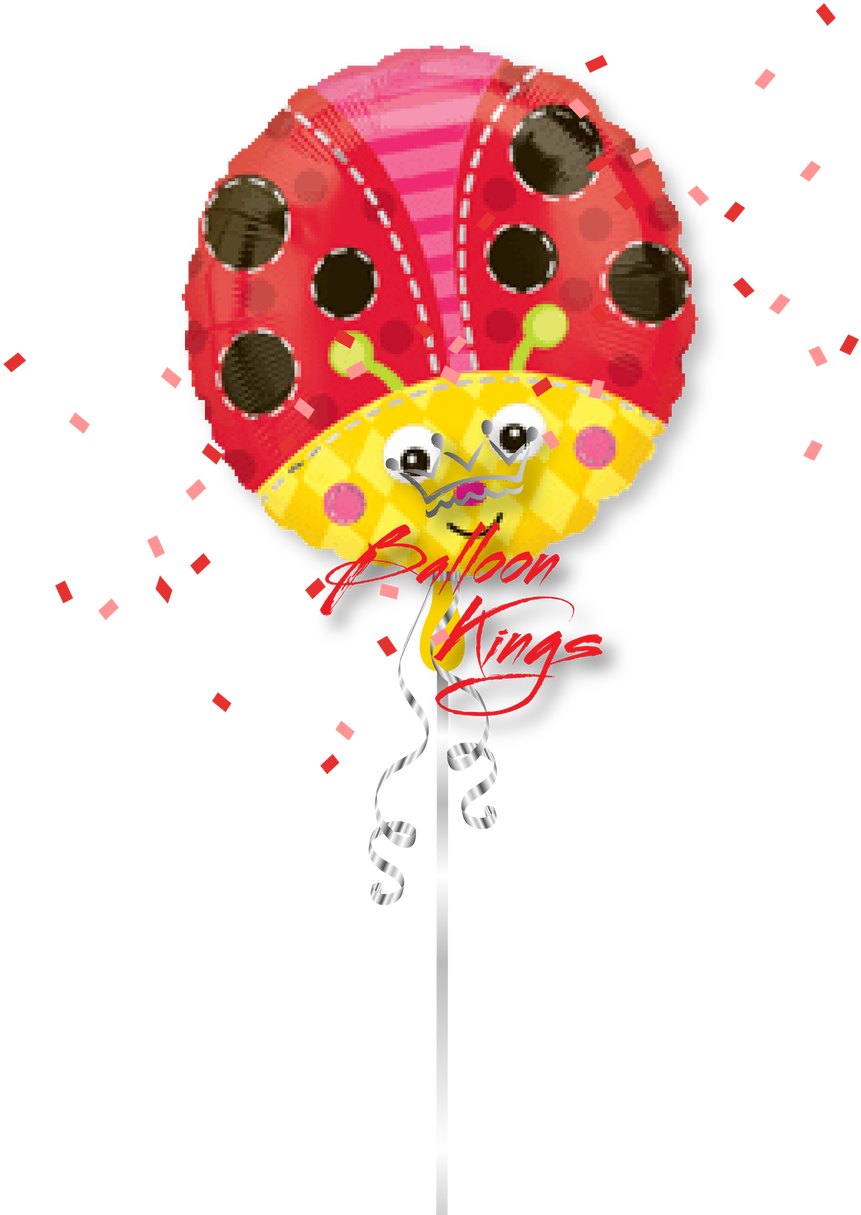 Birthday Party Ladybug Balloon (1068x1280), Png Download - Balloon Clipart (861x1215), Png Download