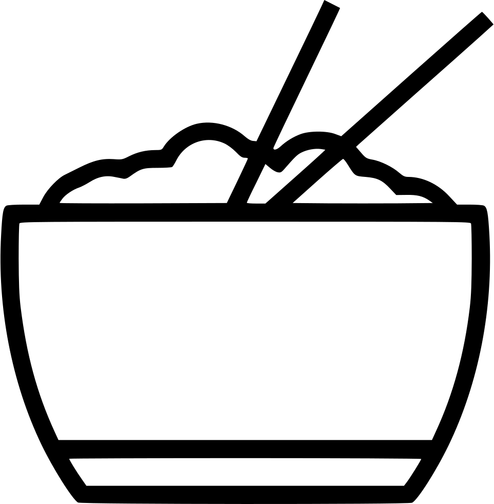 Chopsticks Clipart Plate Rice - Japanese Food Png Drawing Transparent Png (962x980), Png Download