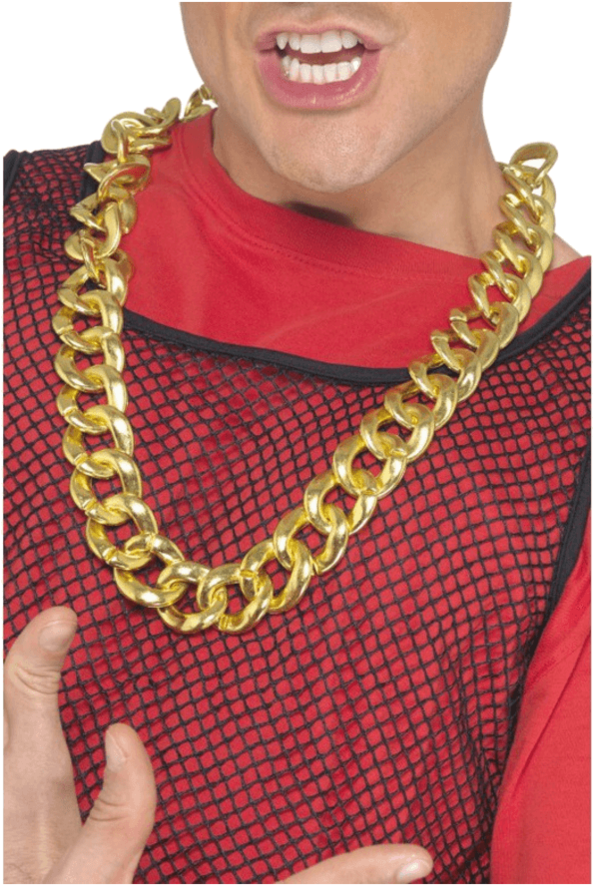 Fake Gold Necklace Clipart (592x938), Png Download