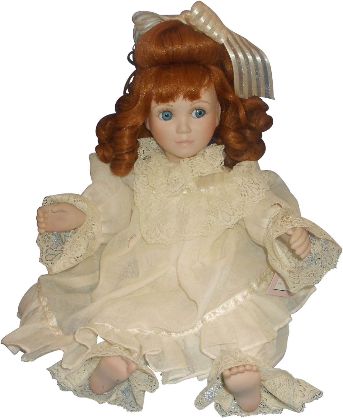 Colleen Red Head Porcelain Doll Victorian Lace Collection - Doll Clipart (1410x1410), Png Download