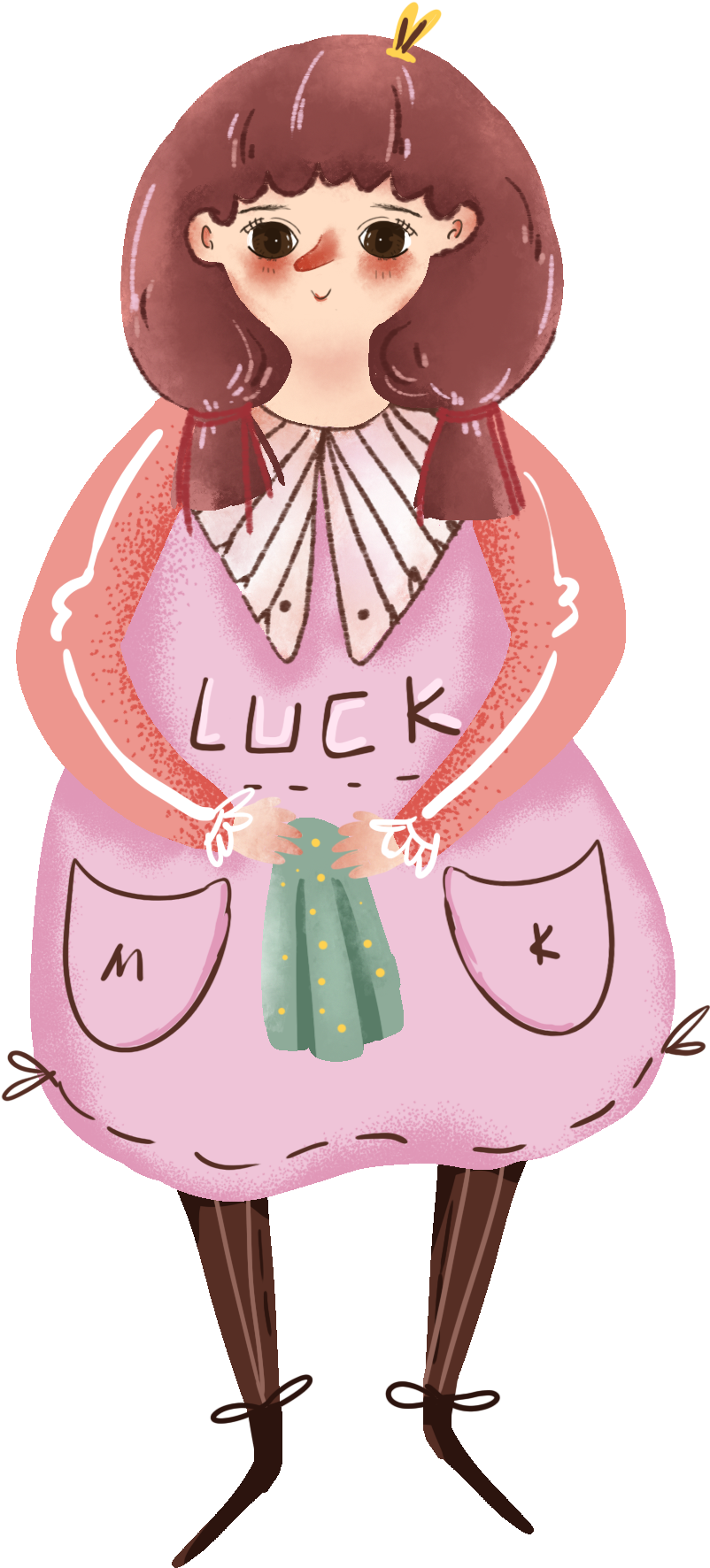 Cartoon Cute Hand Drawn Purple Pink Png And Psd - Illustration Clipart (2000x2000), Png Download