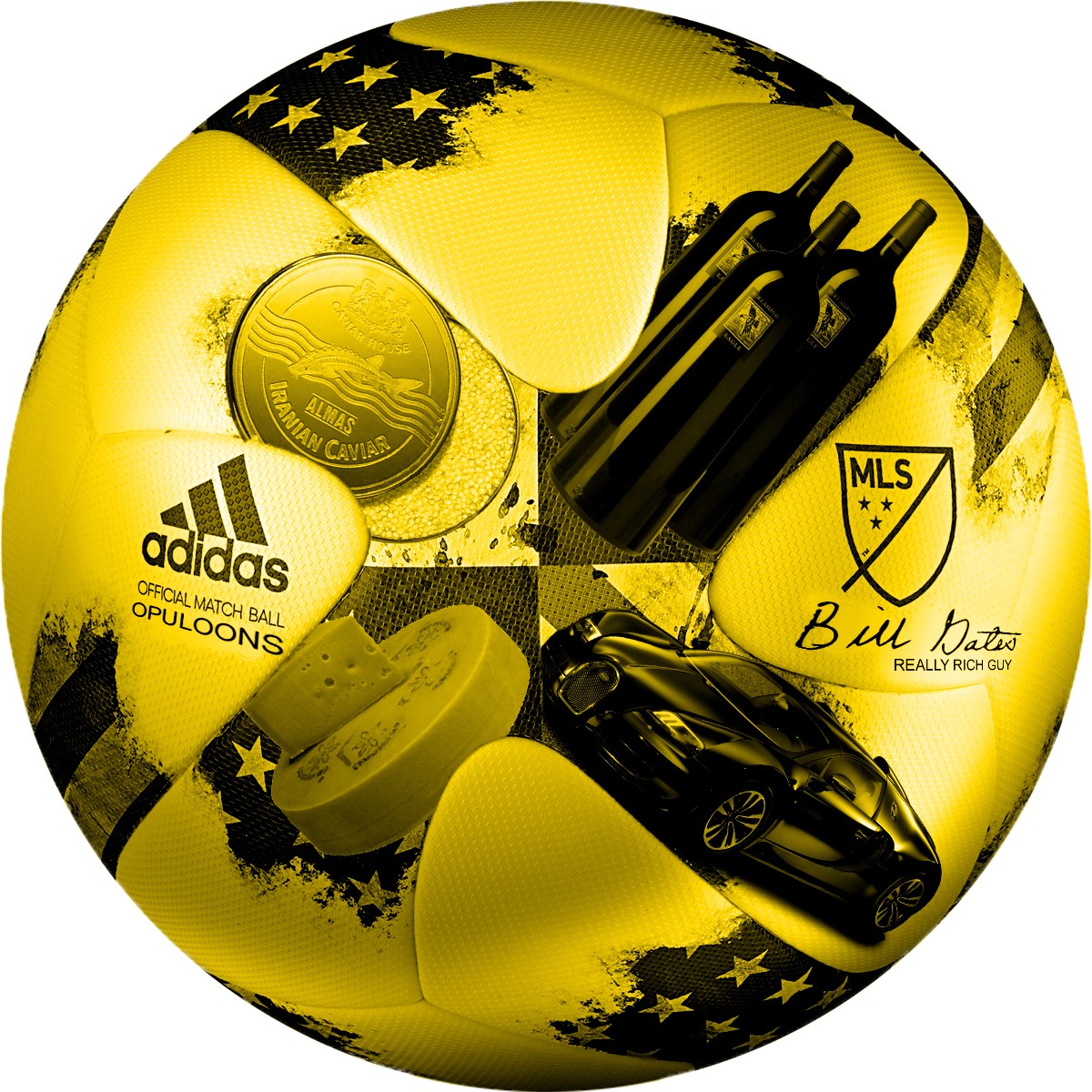 Gold Ball Png - Adidas Mls Ball 2017 Clipart (1200x1200), Png Download