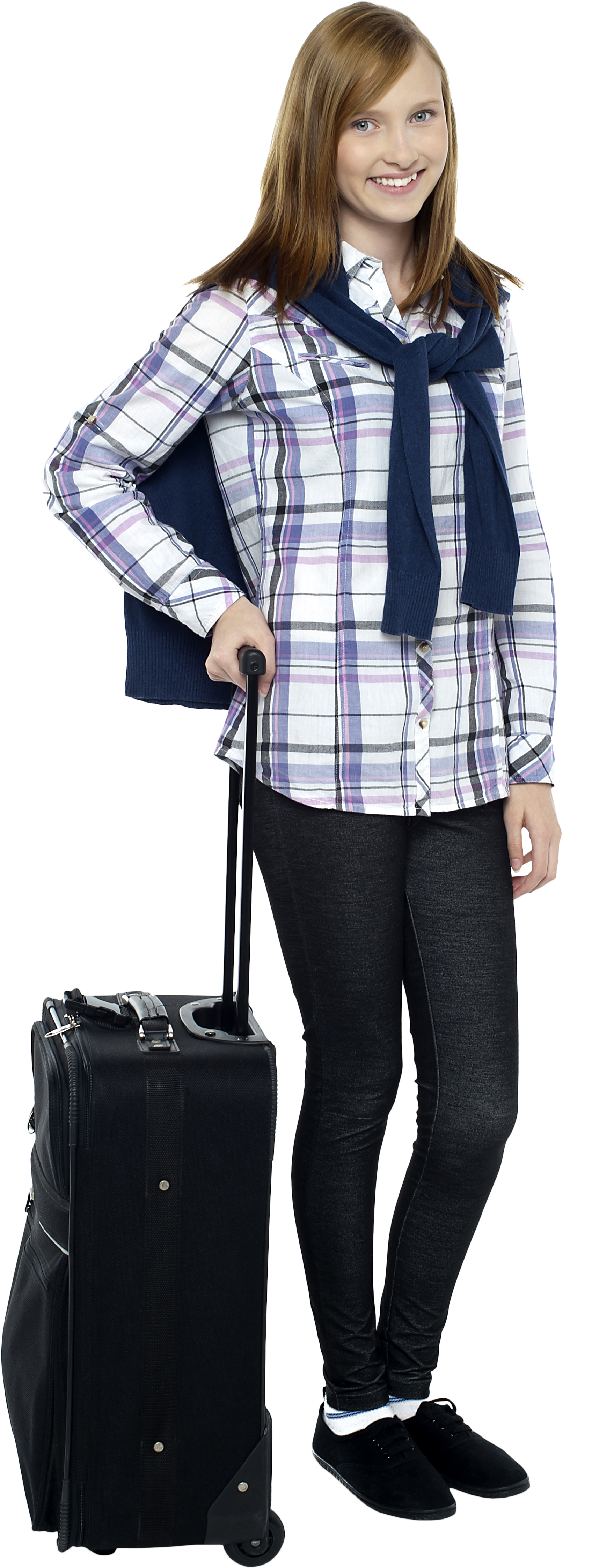 Teenage Girl - Plaid Clipart (3200x4809), Png Download