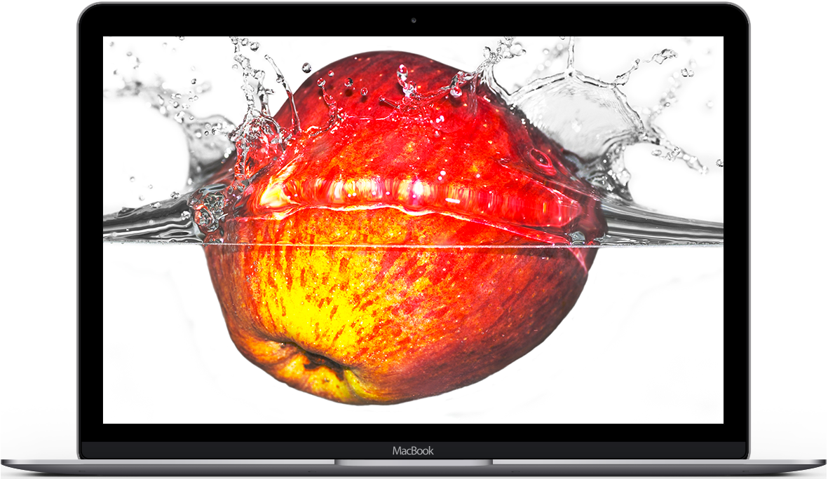 Macbook - Mela In Acqua Clipart (1181x684), Png Download