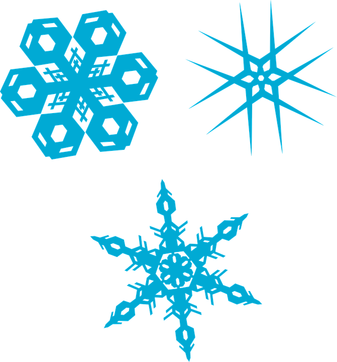 Copos De Hielo Png - Cristales De Nieve Png Clipart (671x720), Png Download