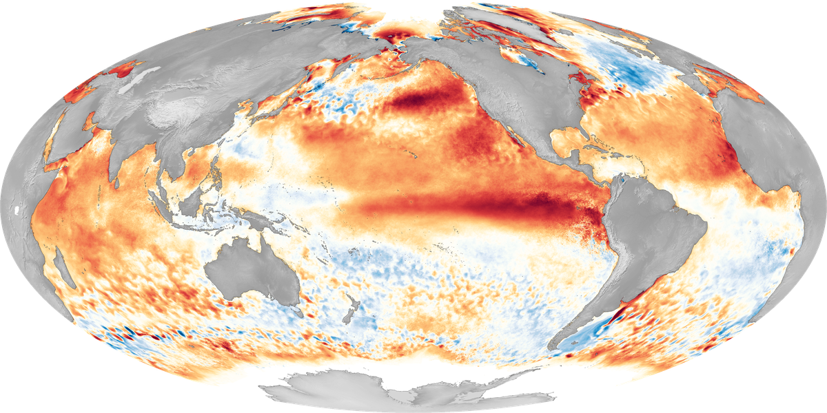 Earth Planet Png - El Nino Noaa Clipart (1200x600), Png Download