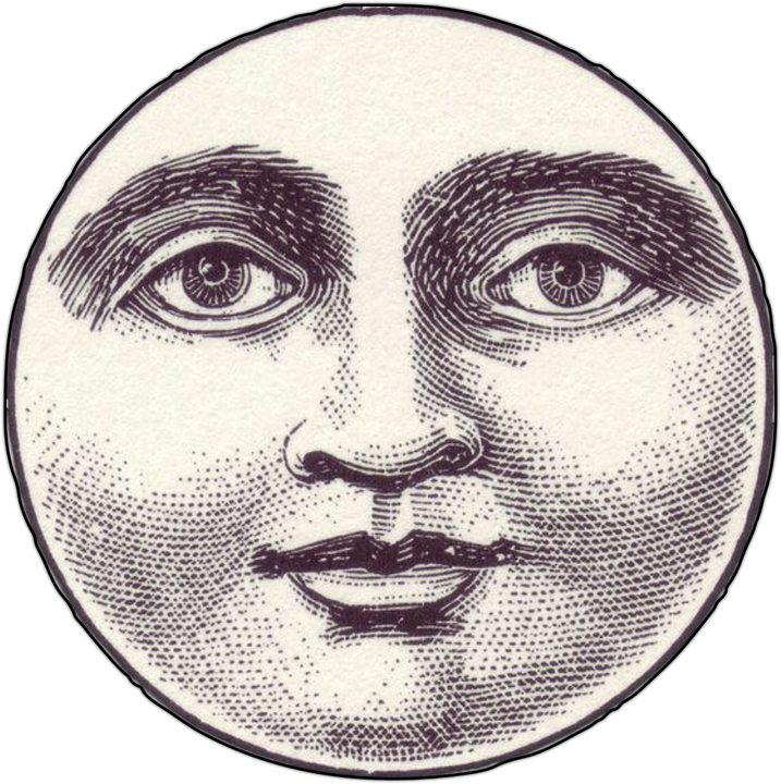 Moon Face Clipart (717x720), Png Download