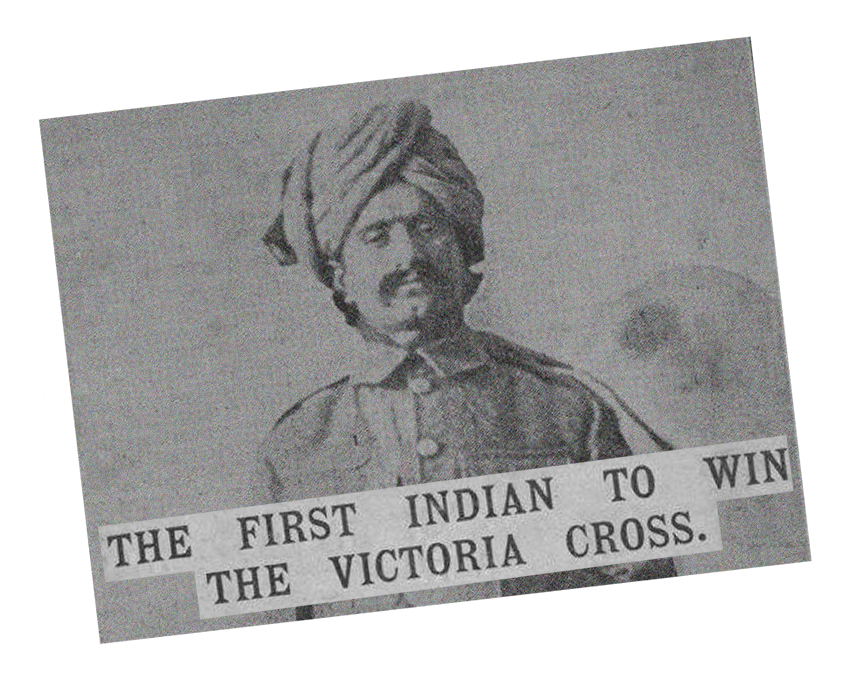 The First Muslim Soldier To Win The Victoria Cross - Newsprint Clipart (860x700), Png Download