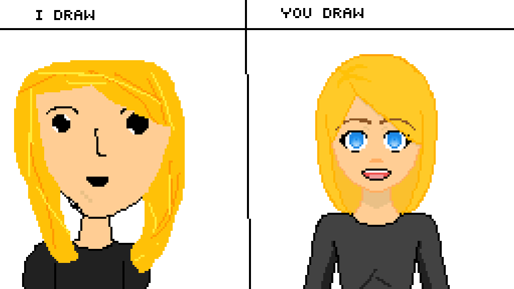 Blonde Girl - Cartoon Clipart (1024x576), Png Download