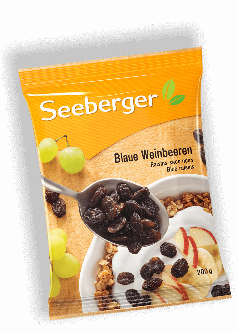 Seeberger Blaue Weinbeeren Gedreht Produktansicht - Zante Currant Clipart (762x1066), Png Download