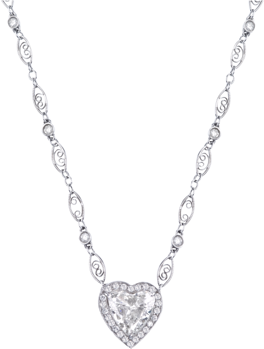 Clipart Freeuse Library Heart Shape Pendant With Diamond - Aria Necklace Tiffany And Co - Png Download (700x700), Png Download