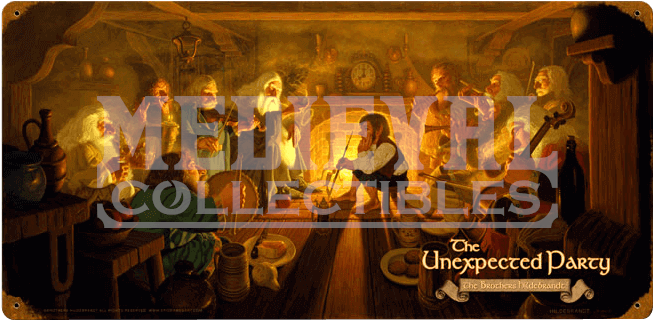 The Unexpected Party Lotr Vintage Metal Sign - Fête De La Musique Clipart (669x669), Png Download