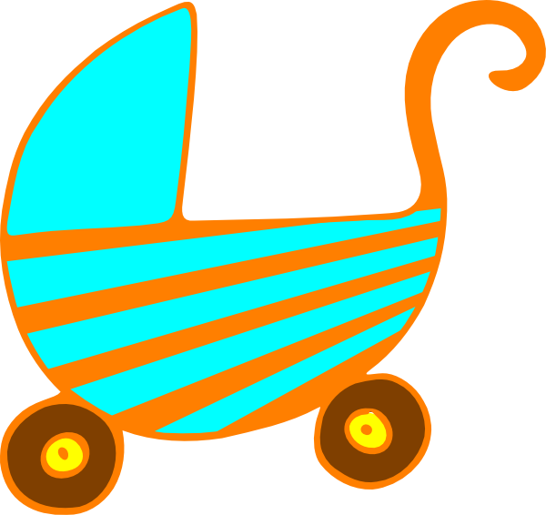 Baby Pram Svg Clip Arts 600 X 566 Px - Clip Art - Png Download (600x566), Png Download