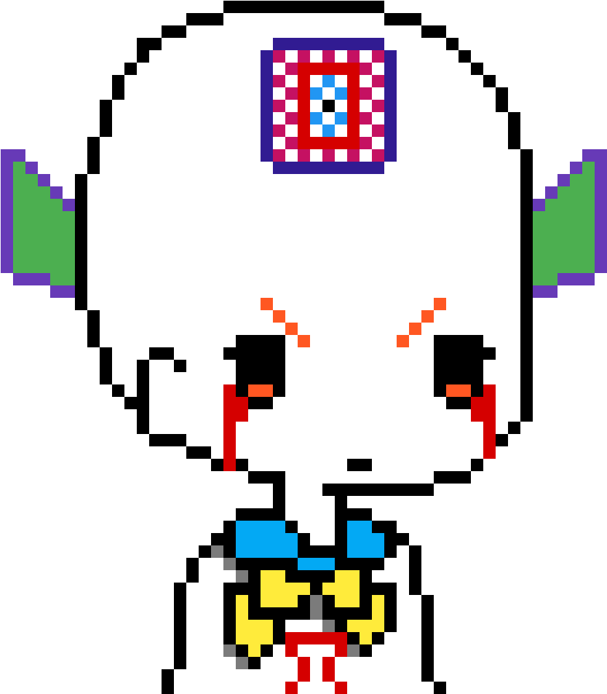 Demons Living In Your Bed - Fnaf Big Pixel Art Clipart (883x1009), Png Download