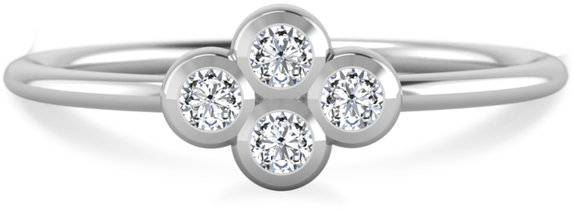 Dixie Diamond Silver Ring - Pre-engagement Ring Clipart (650x650), Png Download