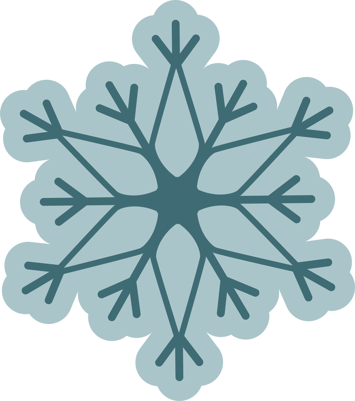 Let It Snow Snowflake - White Transparent Snowflake Vector Clipart (1135x1280), Png Download