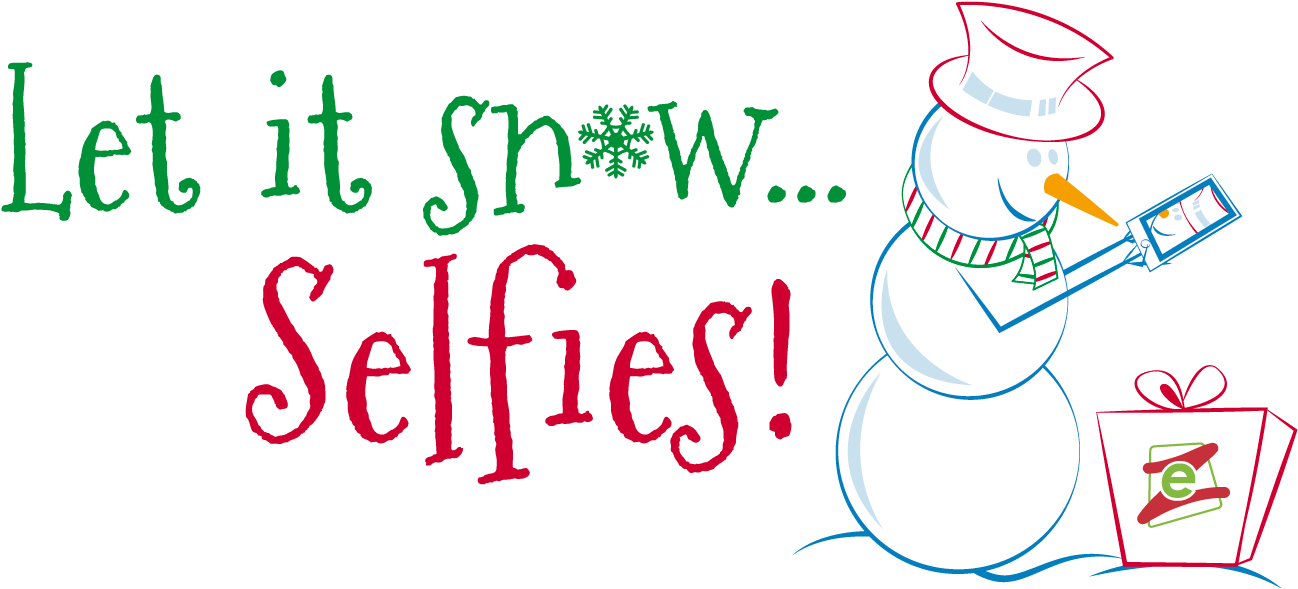 Let It Snow Selfie With Eazycity - Snowman Clipart (1308x600), Png Download