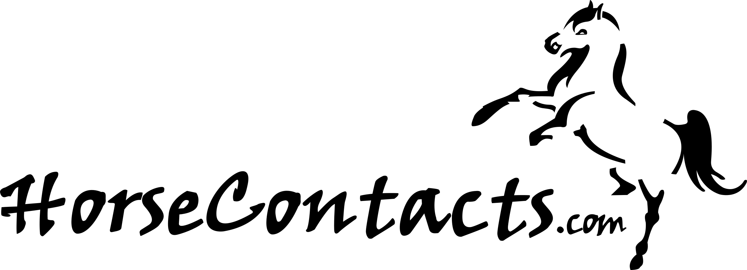 Horse Contacts Logo Png Transparent - Calligraphy Clipart (2400x868), Png Download