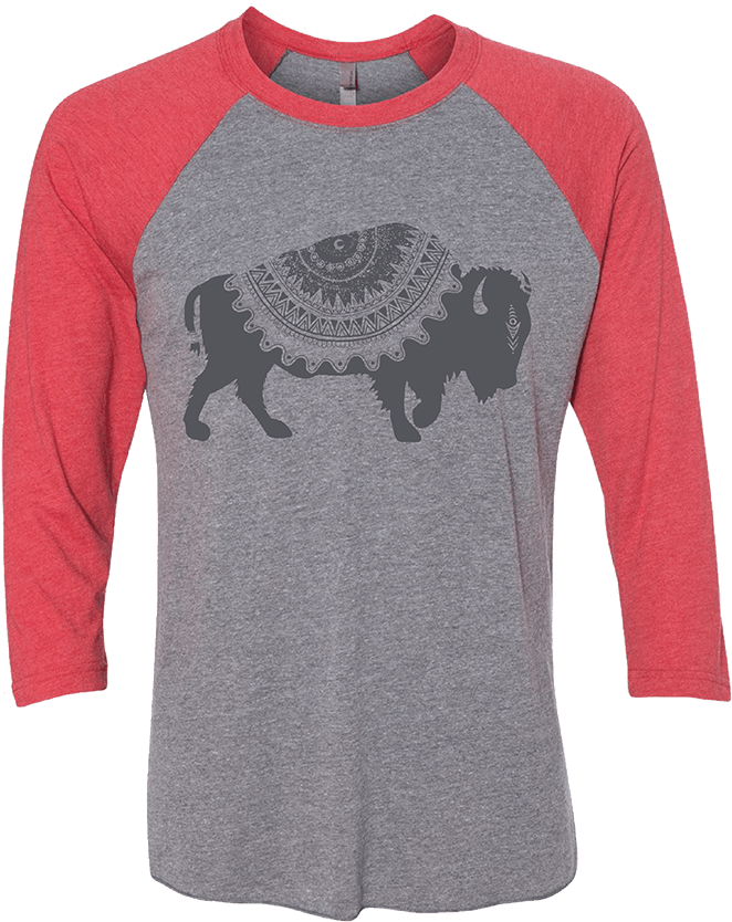 Buffalo Baseball Tee - Long-sleeved T-shirt Clipart (1000x1000), Png Download