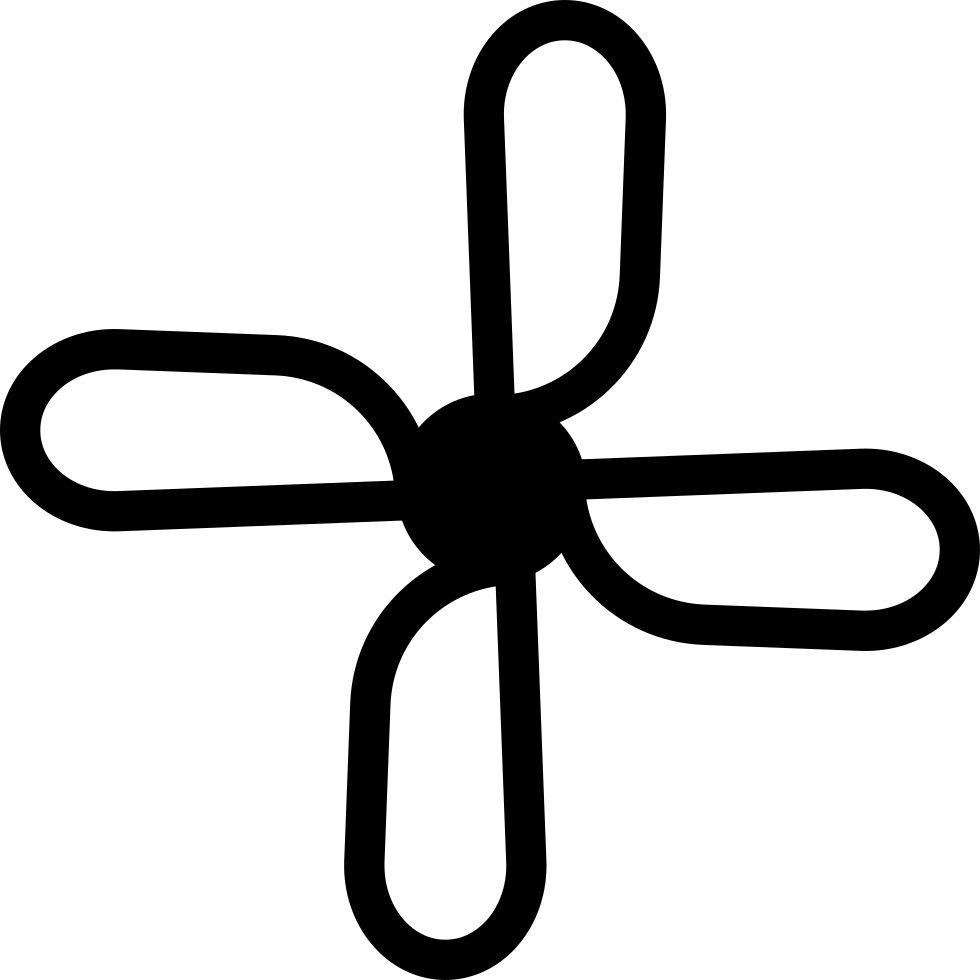 Ceiling Fan Icon Png - Ceiling Fan Vector Top View Clipart (980x980), Png Download