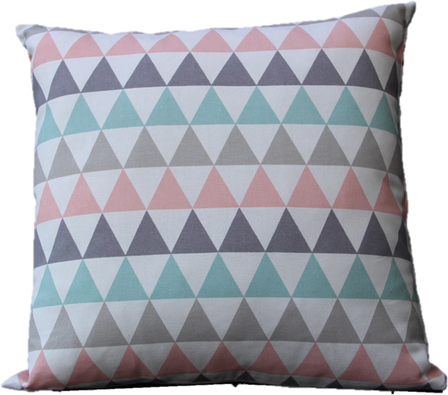 Almofada Triângulos - Cushion - Cushion Clipart (643x567), Png Download