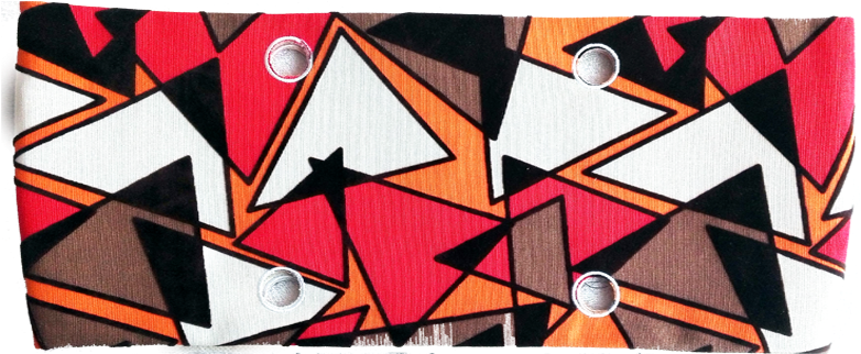 Borde Decorativo Triángulos Multicolores - Patchwork Clipart (800x428), Png Download