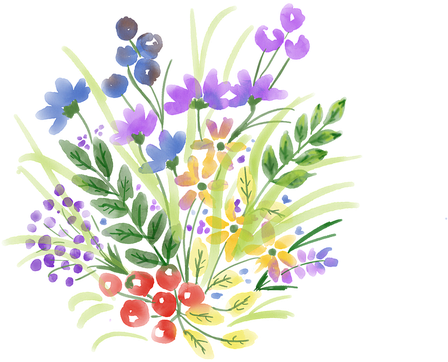 Watercolour Flower Spring Watercolor Floral Bouquet - Bouquet Clipart (556x720), Png Download