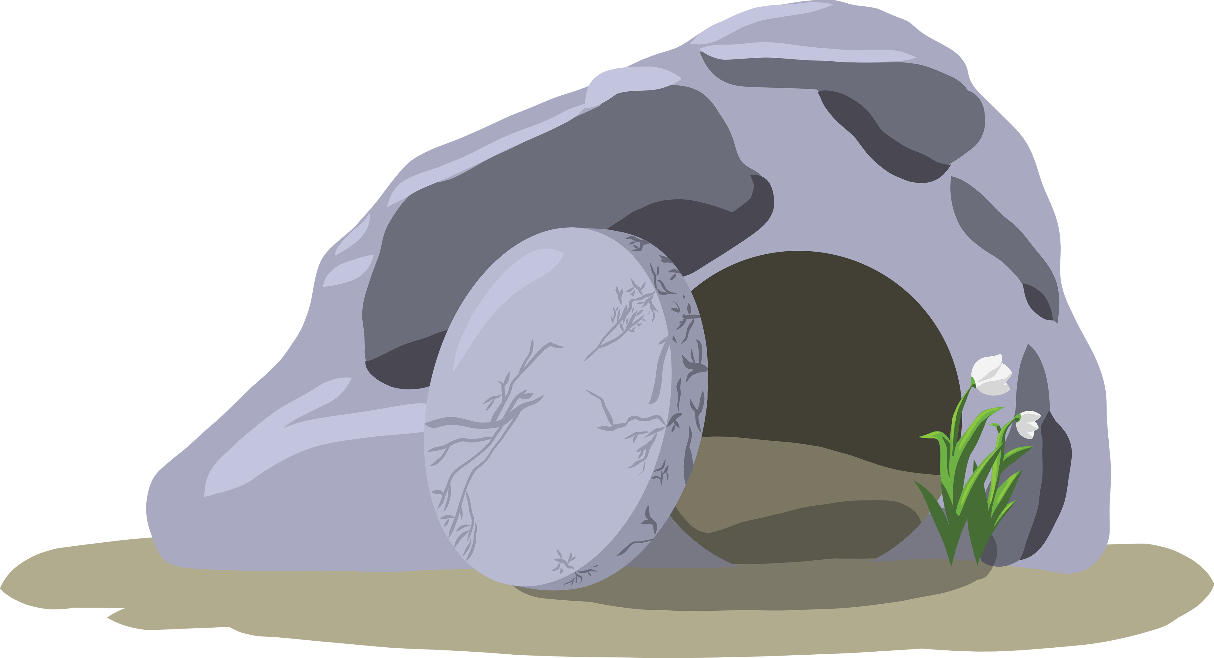 Empty Tomb - Illustration Clipart (3999x2168), Png Download