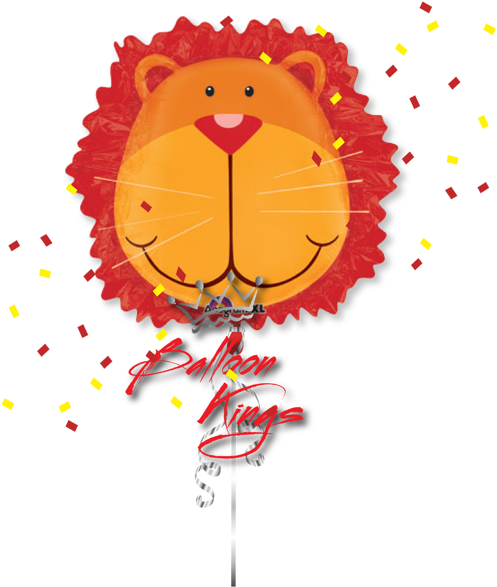 Lion Head - Mylar Animal Balloons Clipart (1280x1280), Png Download