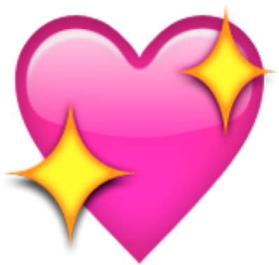 Emojis Whatsapp Tumblr - Heart Emoji Png Sparkle Clipart (600x600), Png Download