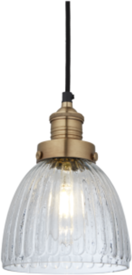 Brooklyn Glass Cone Pendant Light Brass - Lampshade Clipart (1200x1200), Png Download