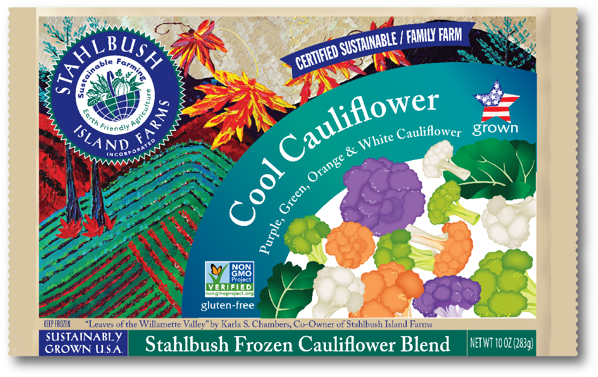 Stahlbush Cool Cauliflower Is A Hearty Blend Of White, - Stahlbush Island Farms Cauliflower Cool Clipart (1254x938), Png Download