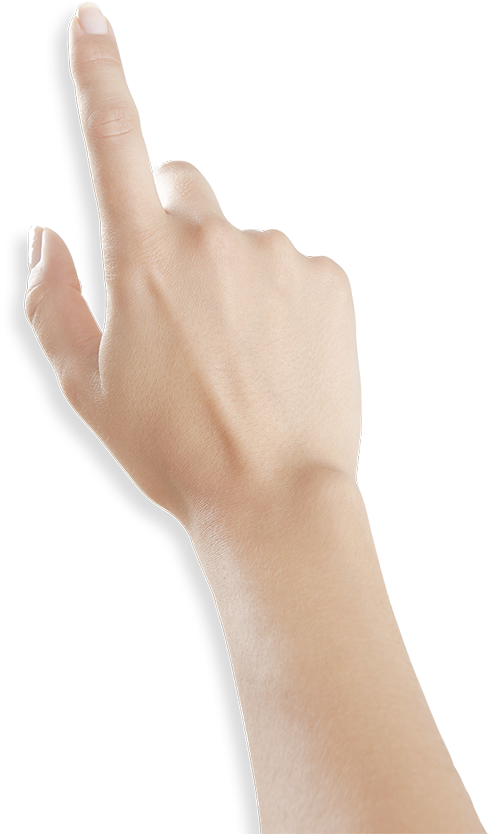 Finger-touch - Sign Clipart (570x888), Png Download