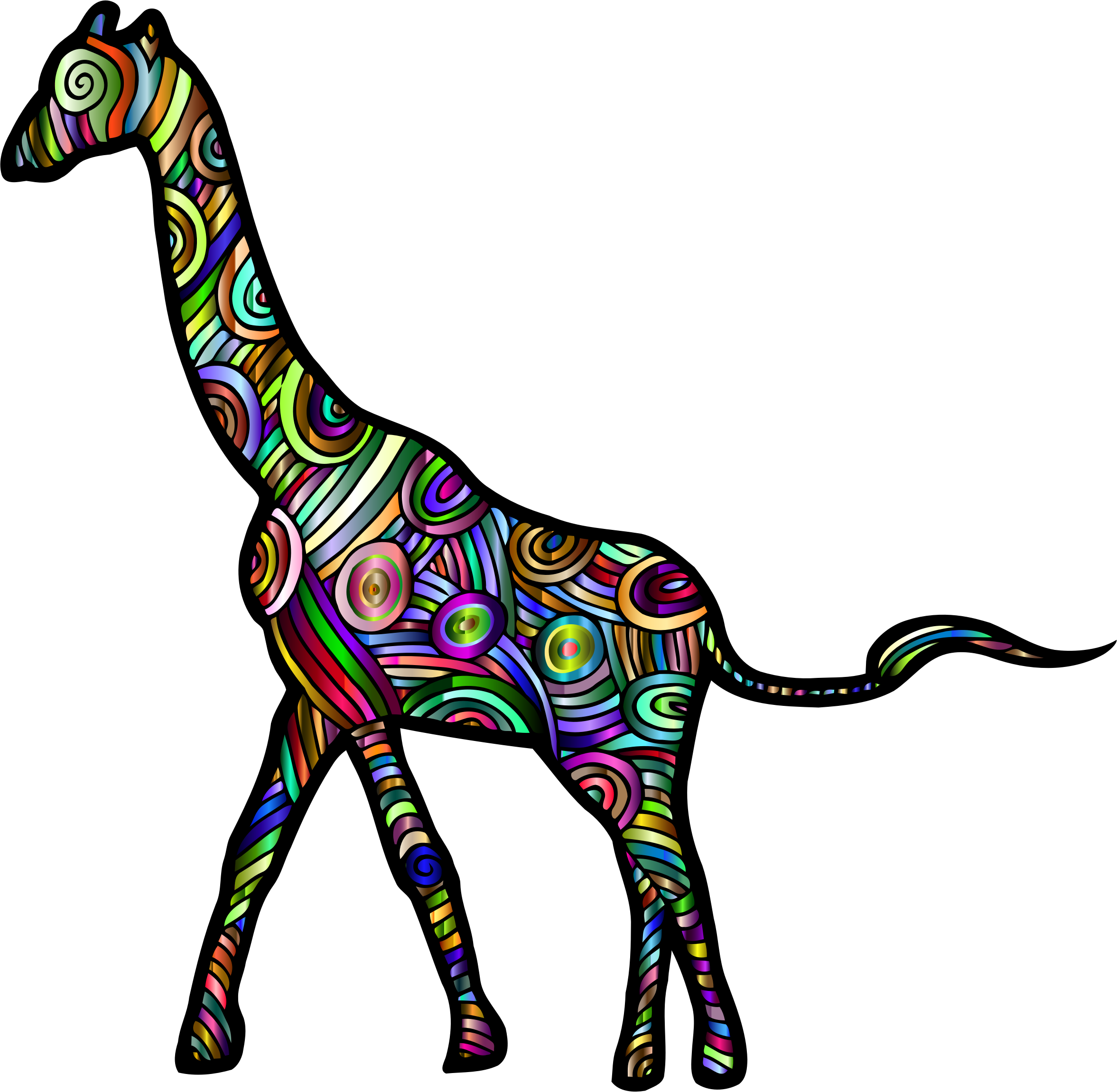 Vector Giraffe Stylized - Giraffe Clipart - Png Download (2354x2302), Png Download