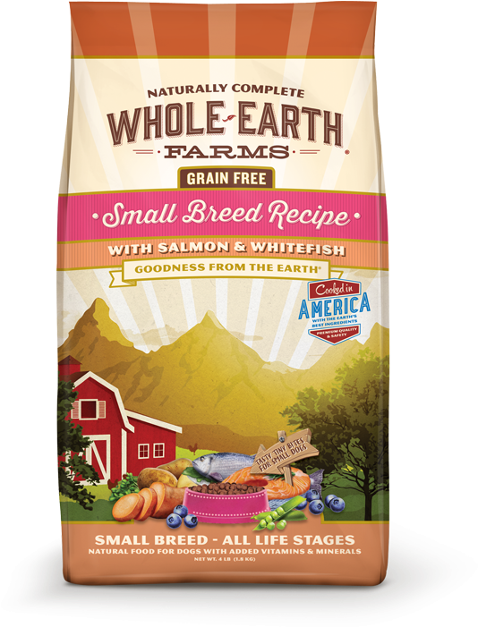 Whole Earth Farms Grain Free Small Breed Recipe With - Whole Earth Dog Food Clipart (650x748), Png Download