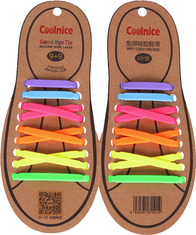 Coolnice Free Tie Lazy Laces Sneakers Canvas Shoes - Paper Shoe Lace Clipart (800x800), Png Download