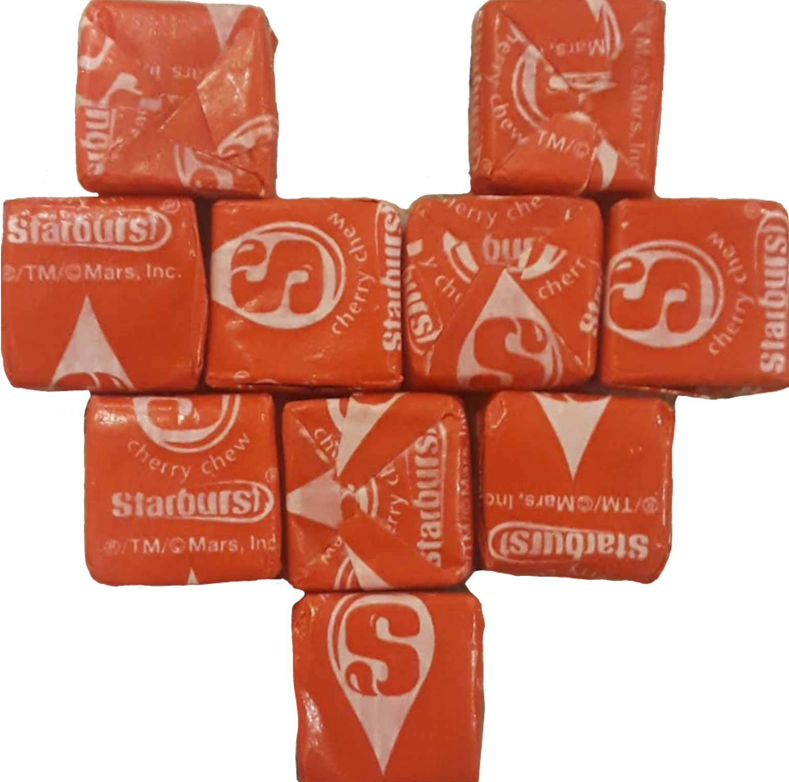 Heart Starburst Starbursts Orange Candy - Coin Purse Clipart (1545x1530), Png Download