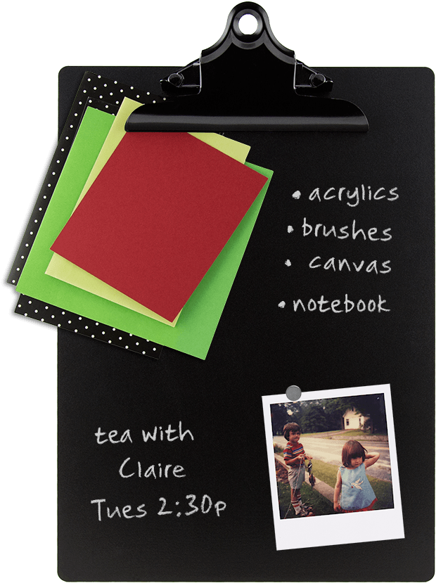 Chalkboard Clip Message Board - Paper - Png Download (1024x1024), Png Download