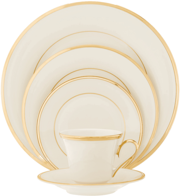 Lenox "eternal" 5-piece Place Setting China - Lenox Eternal 3 Piece Place Setting Clipart (586x640), Png Download