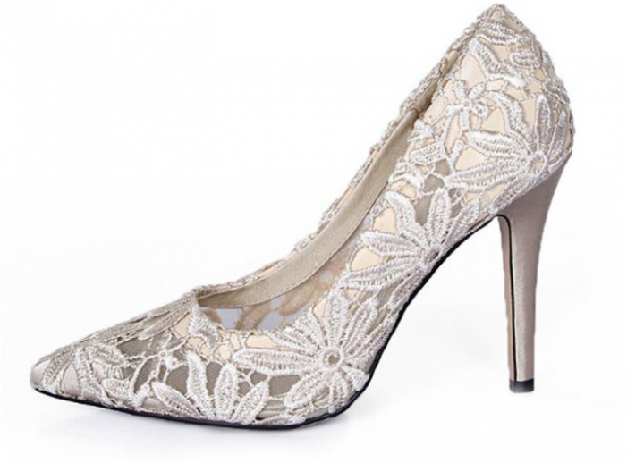 Wedding Shoes,dance Shoes- Lace Shoes,hollow Out Shoes,bridal - Basic Pump Clipart (700x700), Png Download