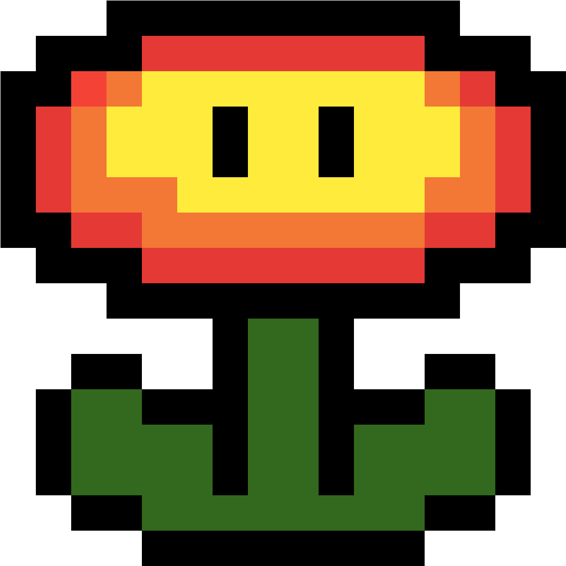 Fire Flower - Mega Man 8 Bit Transparent Clipart (1120x1190), Png Download